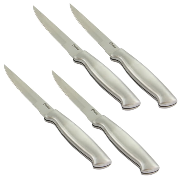 Oster Baldwyn 4 piece 4.5 inch Stainless Steel Steak Knife Set