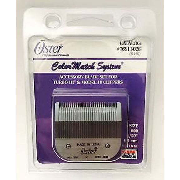 Oster Blade Set For Turbo 111 & Model 10 Clippers Size 000 1/50 0.5 Mm 76911-026
