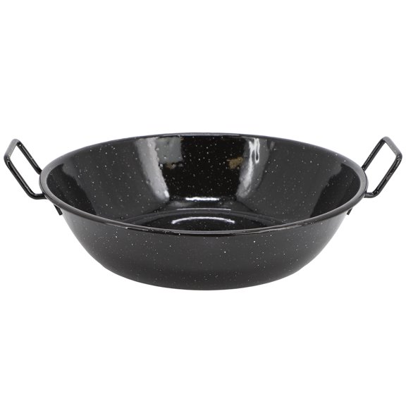 Oster Castillo 12 Inch Enamel on Steel Paella Pan in Speckled Black