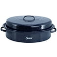 thumbnail image 1 of Oster Castillo 17.7 x 13.8 Inch Enamel on Steel Roaster Pan with Lid in Navy Blue, 1 of 5