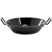 Oster Castillo 9.5 Inch Enameled Steel Paella Pan in Speckled Black