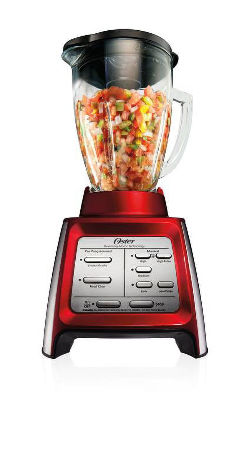 Oster ブレンダー 赤色 ダイヤル式 Oster Designed for Life 7 Speed Blender with Smoothie Cup in Red