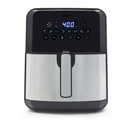 Open Box Oster DiamondForce CKSTAFLC-DM - Hot air fryer - 5 qt - 1200 W - stainless steel/black