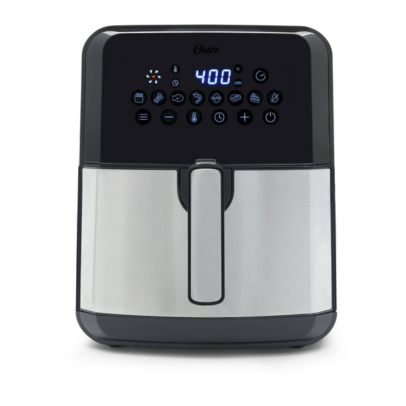 Open Box Oster DiamondForce CKSTAFLC-DM - Hot air fryer - 5 qt - 1200 W - stainless steel/black