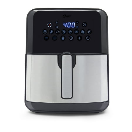 Oster DiamondForce CKSTAFLC-DM - Hot air fryer - 5 qt - 1200 W - stainless steel/black