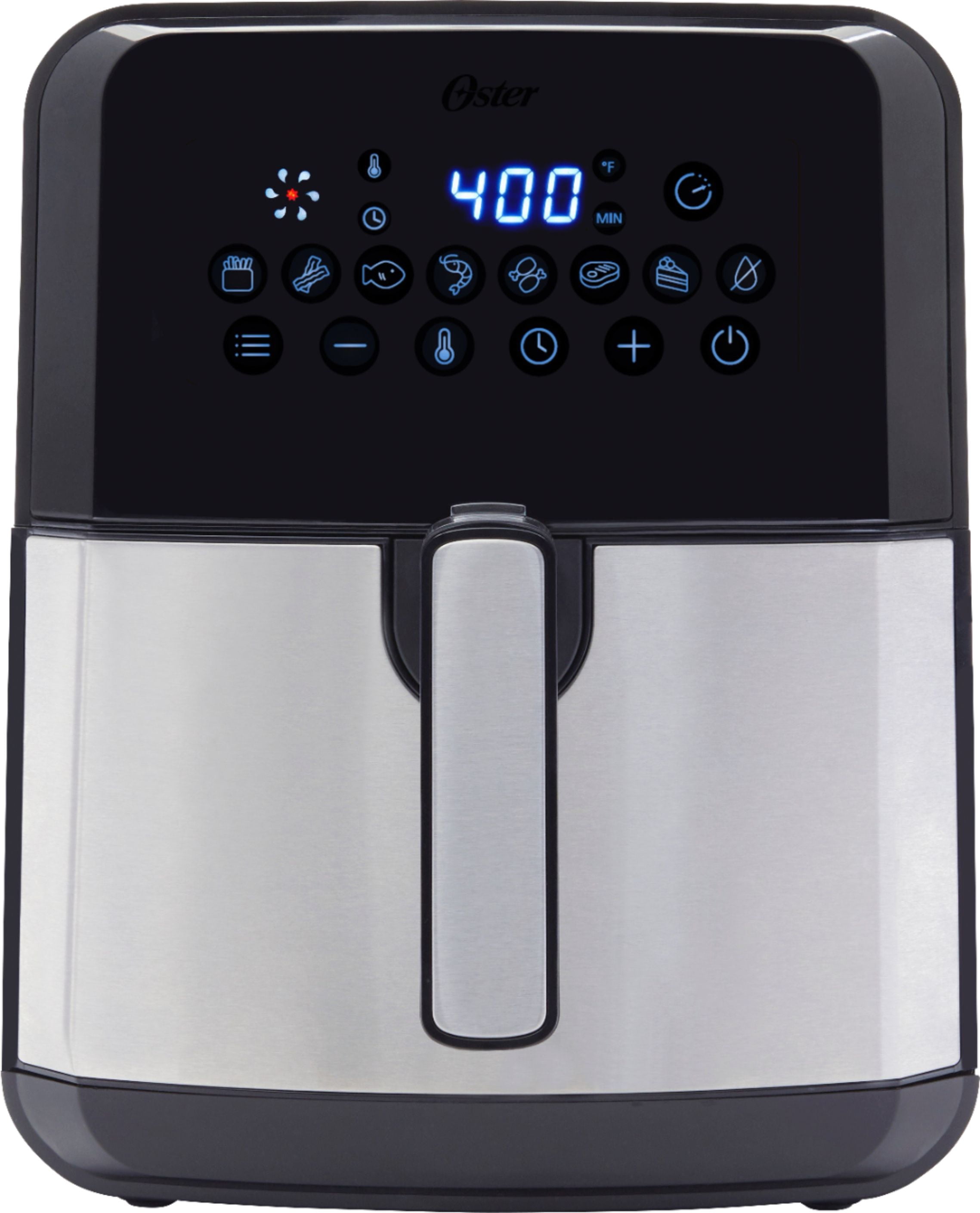 Stainless Steel 5 Quart Digital Air Fryer with Nonstick Coating
