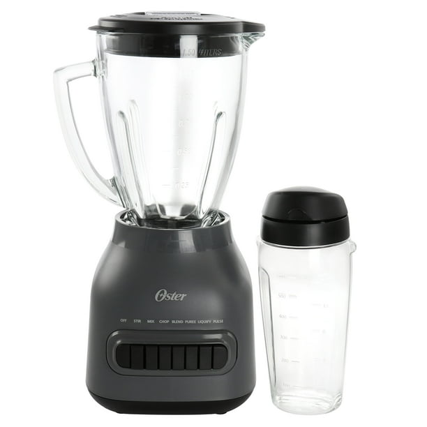 Oster Easy to Clean 700 Watt Blender with 20 Ounce BlendNGo Cup in Grey
