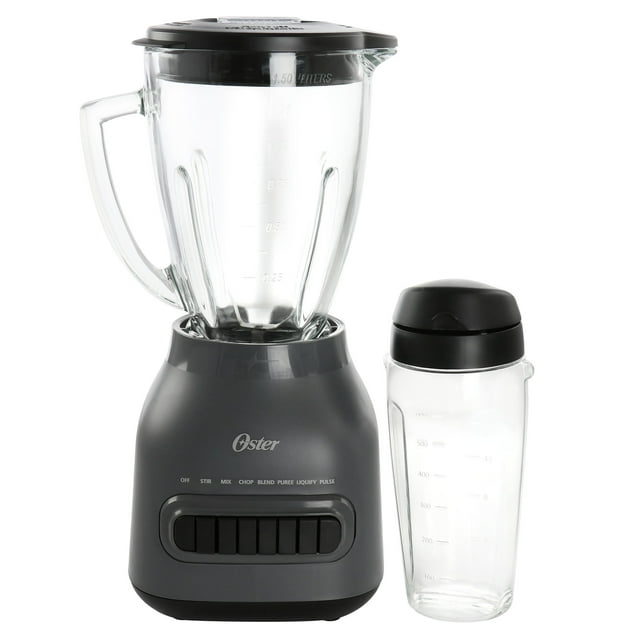 Oster Easy to Clean 700 Watt Blender with 20 Ounce BlendNGo Cup in Grey