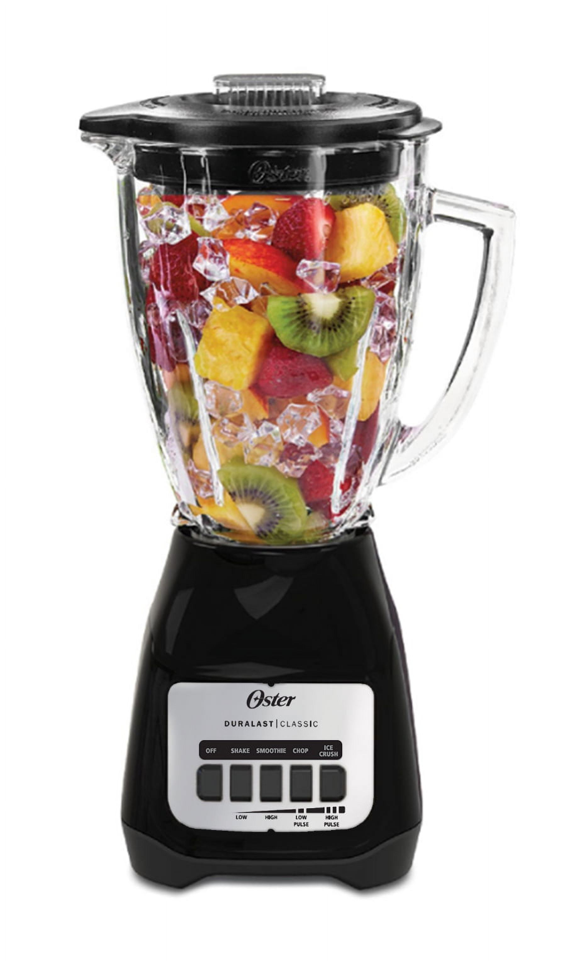 Oster Easy-to-Use Blender with 5-Speeds and 6-Cup Glass Jar, Black, New - image 1 of 9