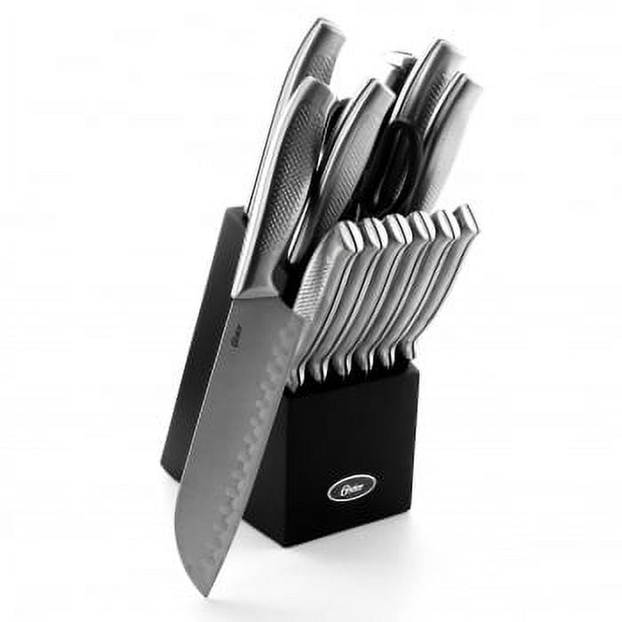 Oster Edgefield 14 Piece Stainless Steel Cutlery Knife Set with Black
