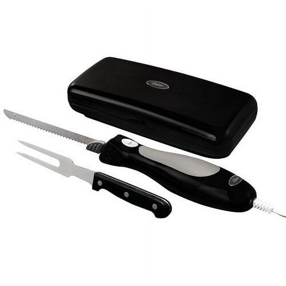Oster Electric Knife, Carving Fork, and Storage Case, Black, 1 Count