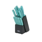 Oster Evansville 14-Piece Stainless-Steel Cutlery Set with Rubberwood Block