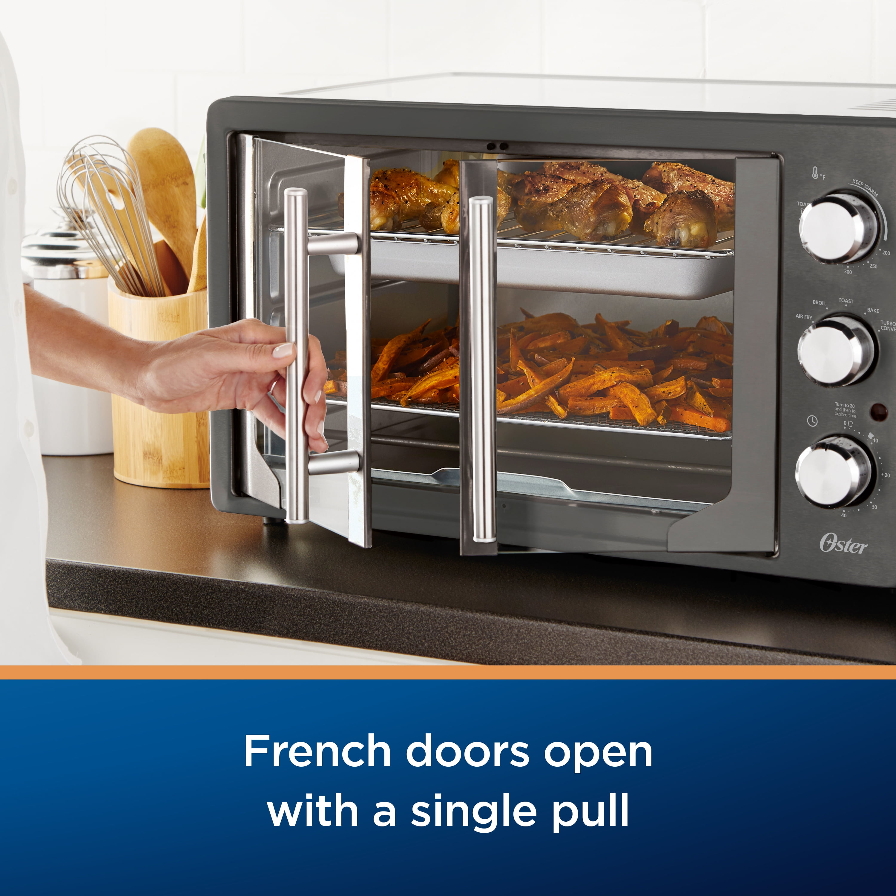 Oster French Door vs Cuisinart TOA-60 Air Fryer Toaster Oven