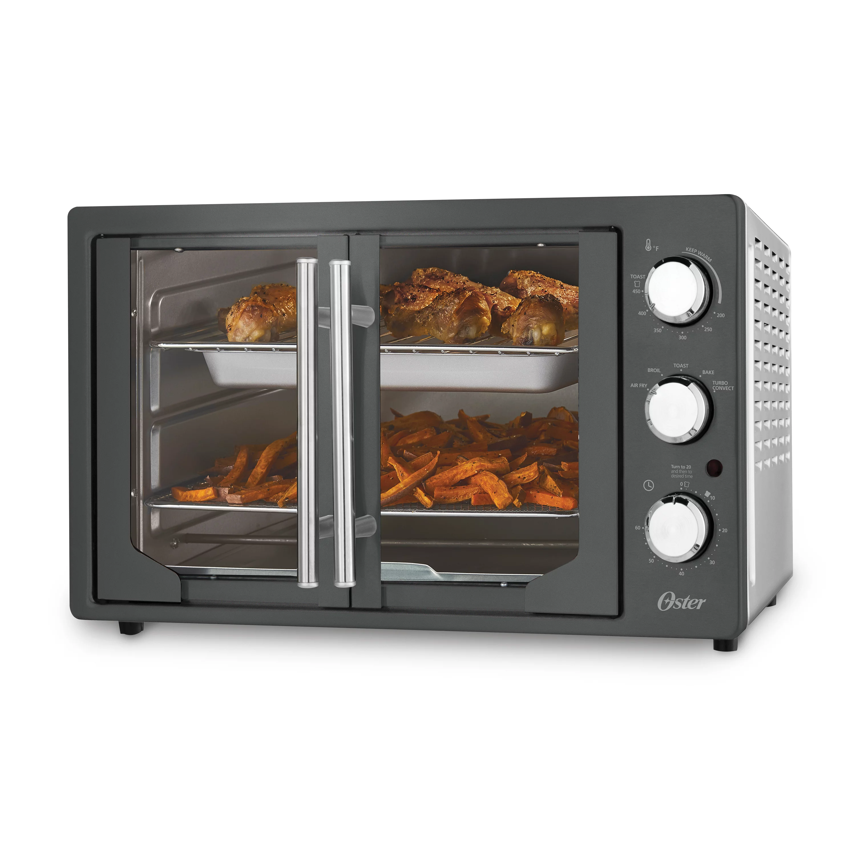 Oster Air Fryer Oven, 10-in-1 Countertop Toaster Oven, XL Fits 2