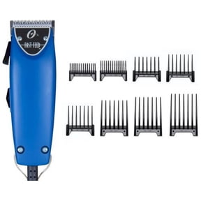 oster fast feed blue soft touch + 8pc combs