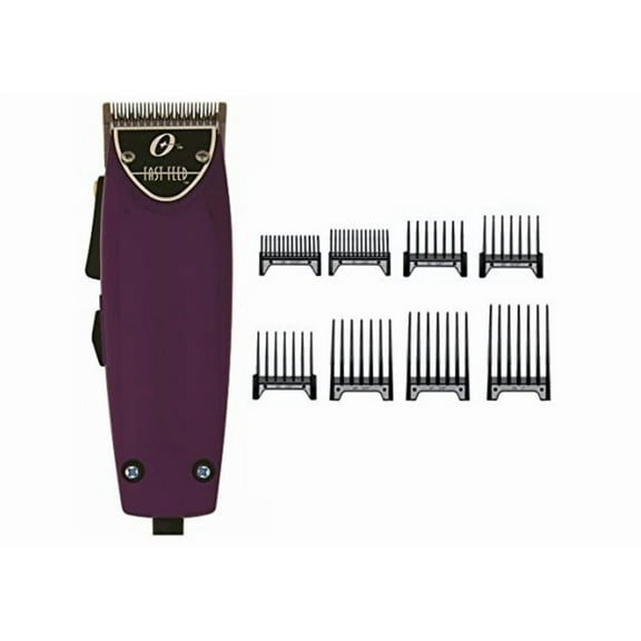 Oster Fast Feed Limited Edition Purple Hair Adjustable Pro Clipper + 8pc Combs