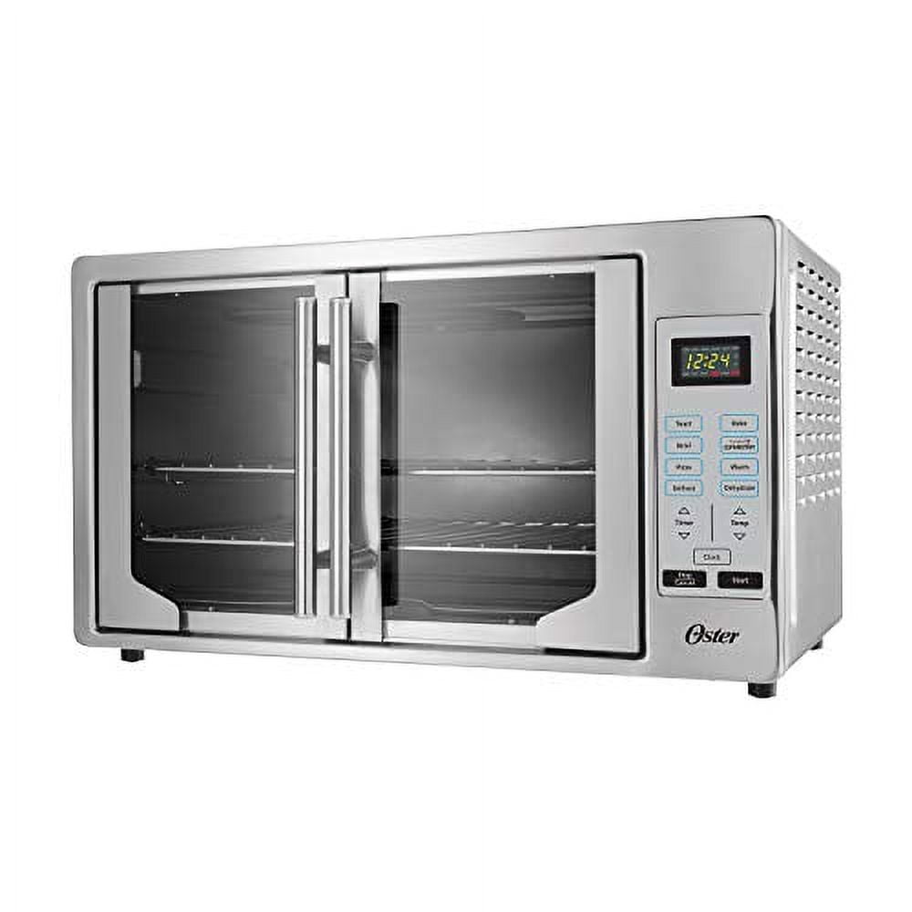 Oster Toaster Oven, 7-in-1 Countertop Toaster Oven, 10.5 x 13 Fits 2  Large Pizzas, Stainless Steel