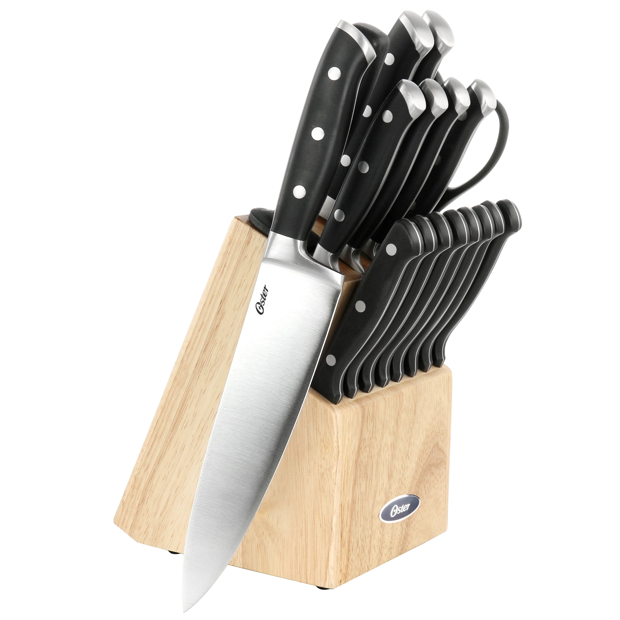 Oster Ginley 18 Piece Stainless Steel Cutlery Set in Black with