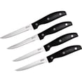 thumbnail image 1 of Oster Granger 4-Piece Stainless-Steel Steak Knife Set, 4-1/2", Black, 1 of 4