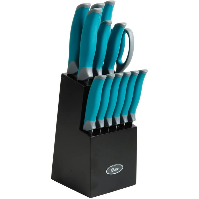 Cutlery Stainless Steel Knife Set, 13 Piece with Knife Block, Turquoise  Kitchen Knife With Storage Holder - AliExpress