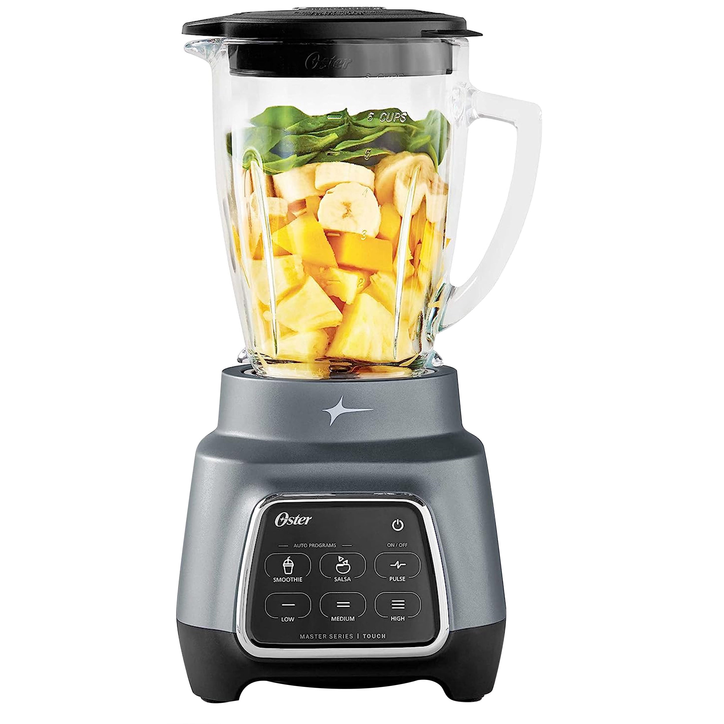  BLACK+DECKER PowerCrush Multi-Function Blender with 6-Cup Glass  Jar, 4 Speed Settings, Silver: Home & Kitchen