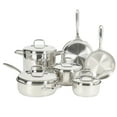 thumbnail image 1 of Oster Platinum Sedwick Stackable Stainless Steel Pots and Pans Cookware Set W/ Domed Stainless Steel Lids W/ TriPly Encapsulated Base - Induction Safe, 1 of 17