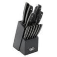 thumbnail image 1 of Oster Riggins 14 Piece Stainless Steel Cutlery Set w Hardwood Storage Block in, 1 of 1