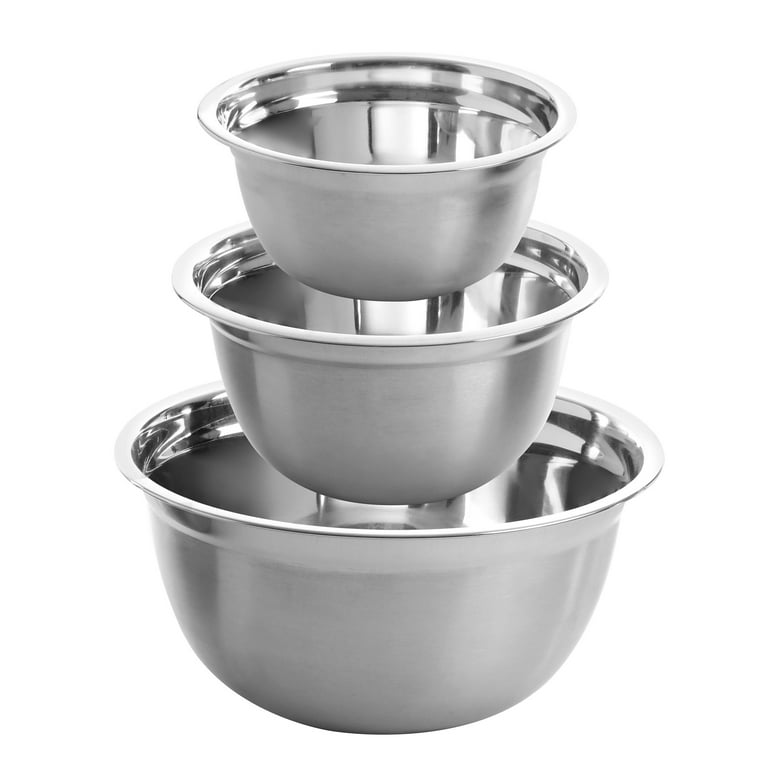 Rosamond 3-Piece Stainless Steel Mixing Bowl Set Rosamond 3-Piece Stainless Steel Mixing Bowl Set