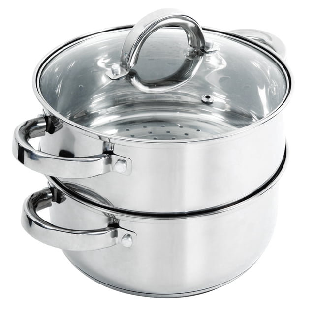 Oster Sangerfield 3 Qt Stackable Casserole Dutch Oven Pot w/ Steam Basket & Lid