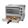 thumbnail image 1 of Oster TSSTTVPZDS Turbo Convection Toaster Oven w/ Pizza Drawer, Stainless Steel, 1 of 3