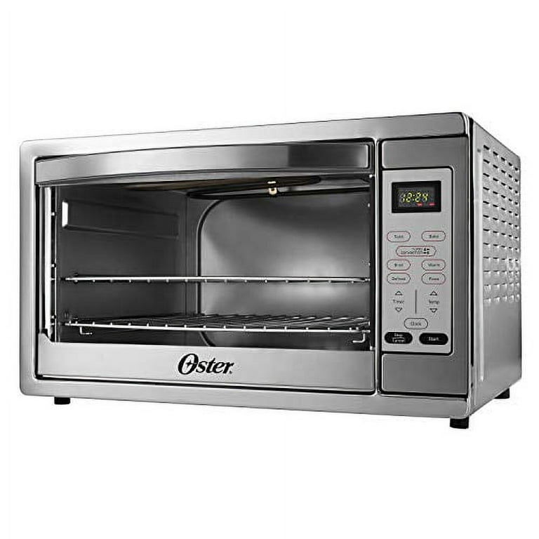 Oster Air Fryer Oven, 10-in-1 Countertop Toaster Oven Air Fryer Combo,  10.5 x 13 Fits 2 Large Pizzas, Stainless Steel