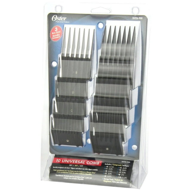 Oster Universal Hair Clipper Comb Set with 10 Piece Attachments ...