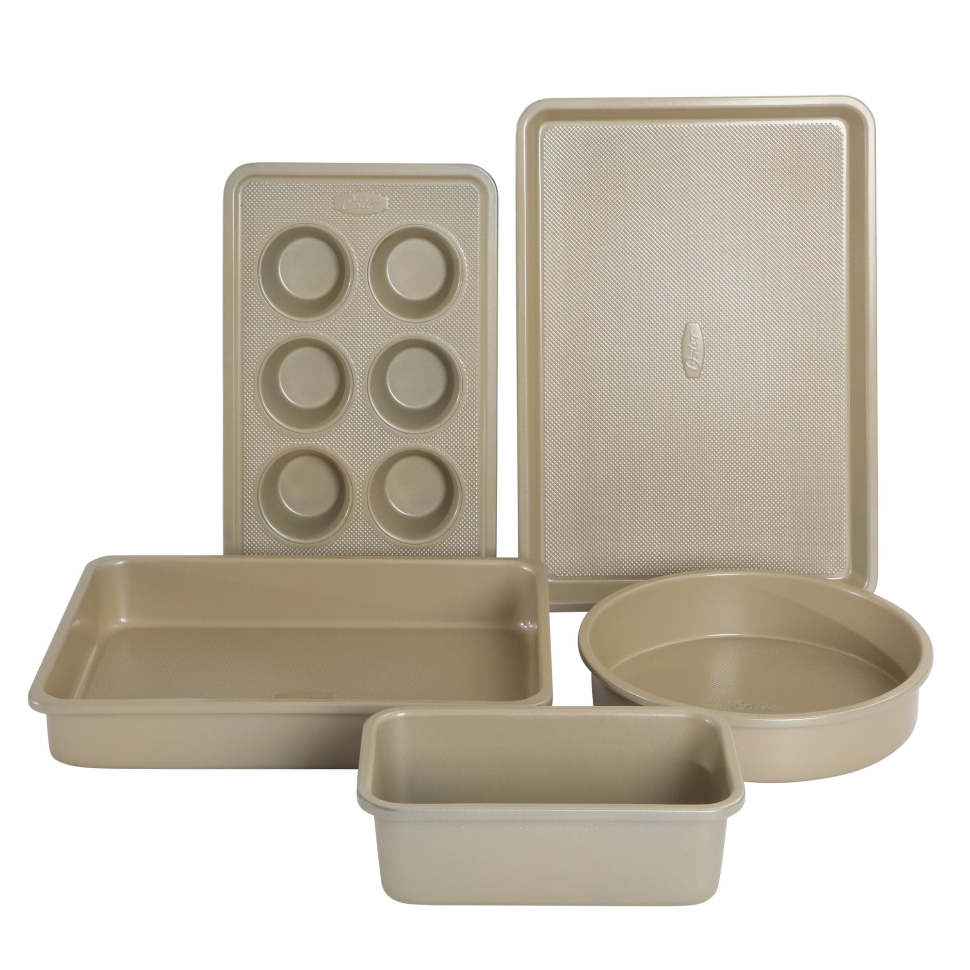 Champagne Gold Carbon Steel Nonstick 5-Piece Bakeware Set