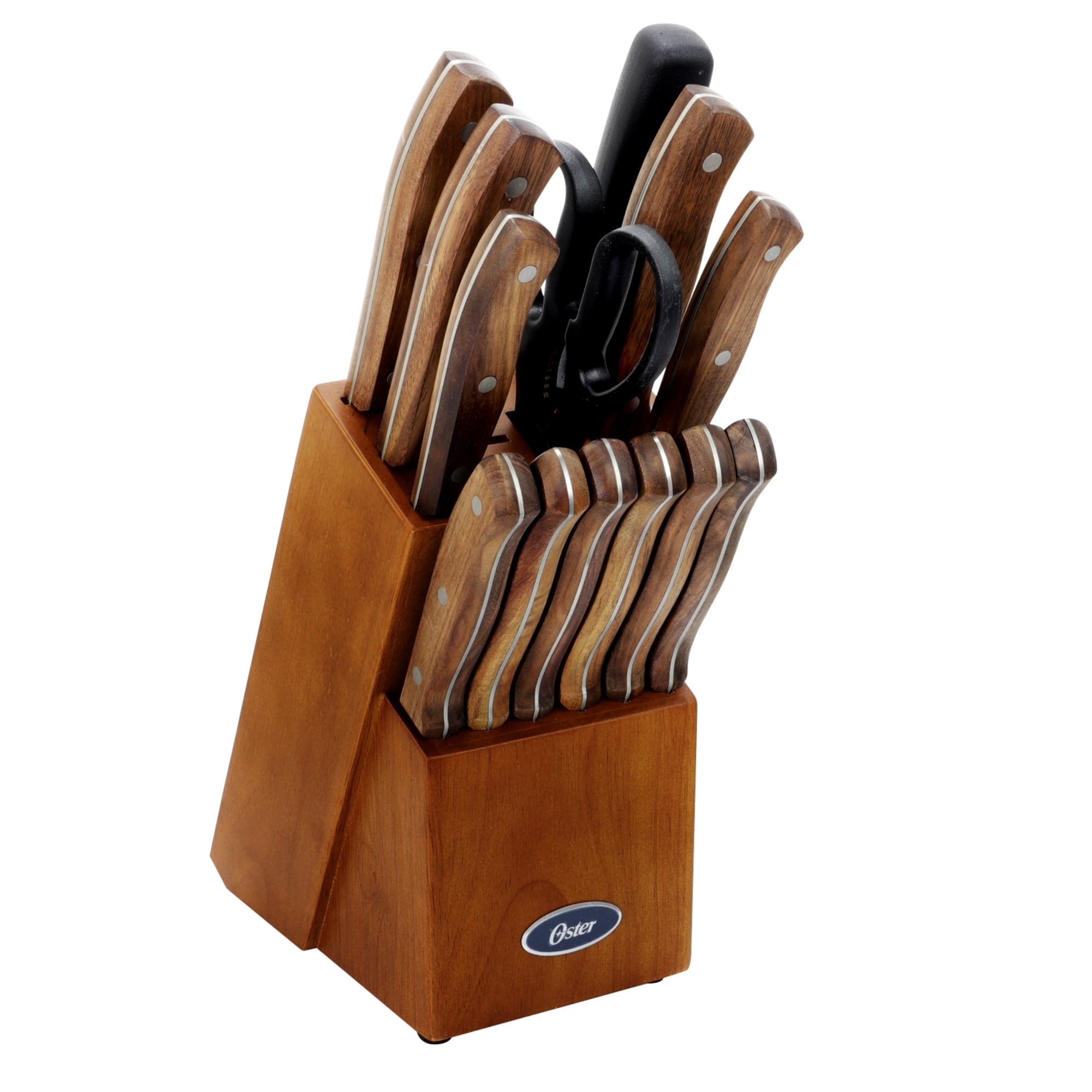 Oster Whitmore 14-Piece Cutlery Set with Black Walnut Handle and