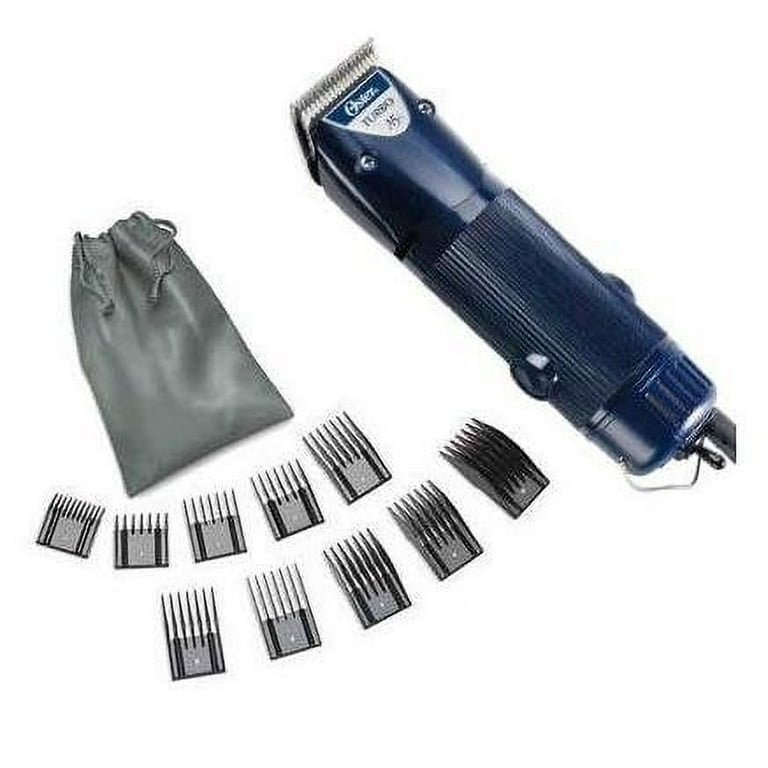Oster turbo A5 1 speed Dog Cat Clipper, 10 piece Comb Guide Set