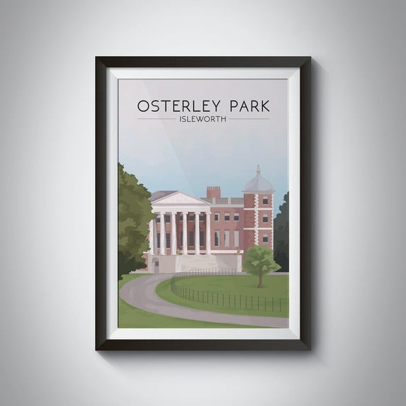 Osterley Park Poster, West London, Isleworth, Ealing, Hounslow, Vintage Travel Print, Brentford, Retro Artwork, National Trust, Stables Cafe Wall Art, Modern Wall Decor, 16x24 UNFRAMED