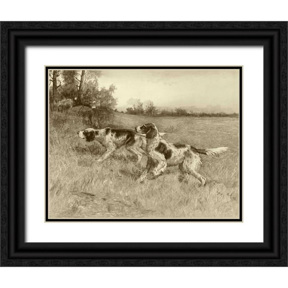 Osthaus, E.H. 32x26 Black Ornate Wood Framed with Double Matting Museum Art Print Titled - A Thrilling Moment