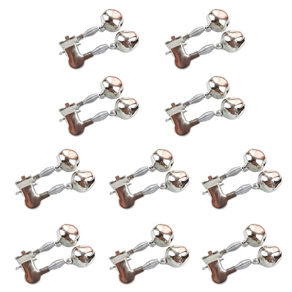 10pcs Fishing Bite Alarms Fishing Rod Bell Rod Clamp Tip Clip Bells Rings M