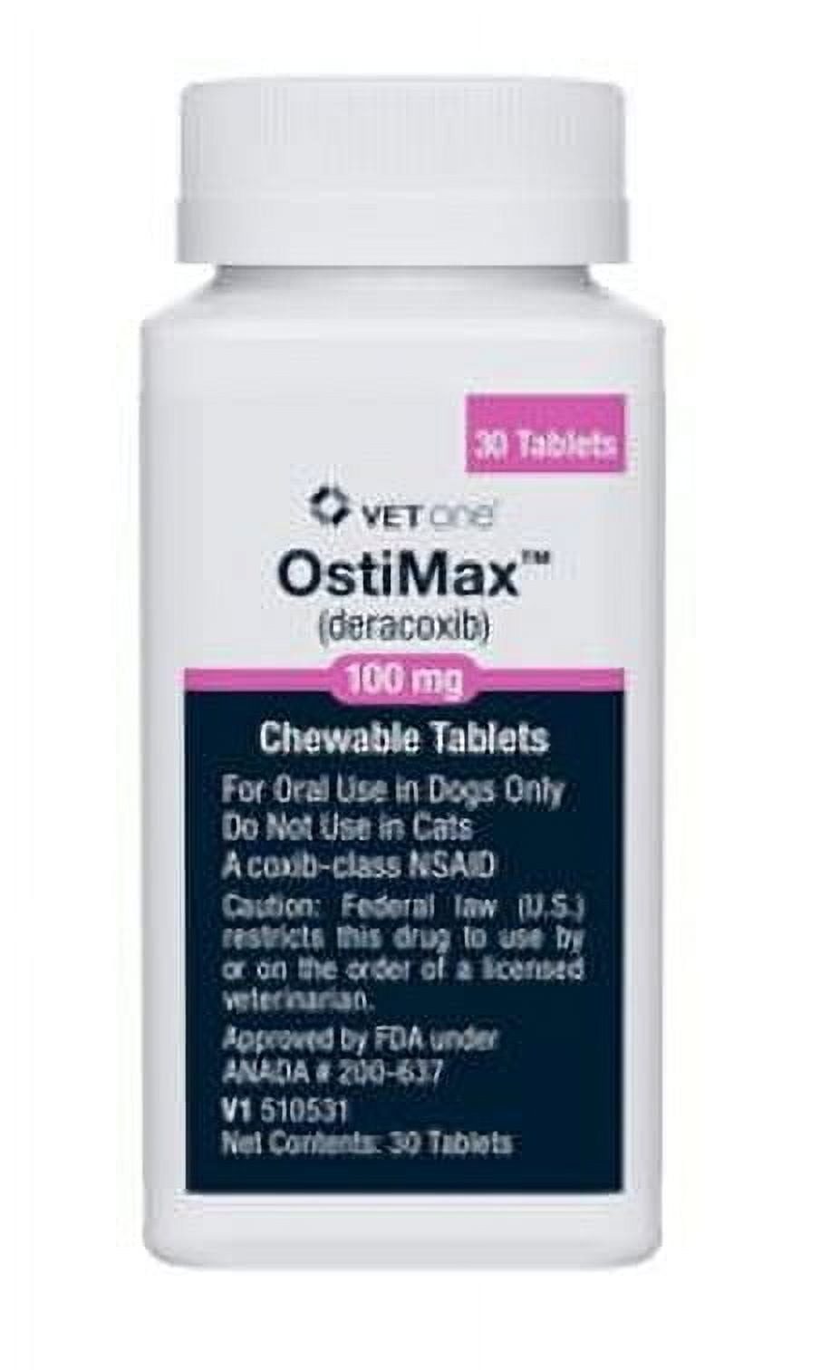 OstiMax (Deracoxib) Chewable Tablets for Dogs 100mg