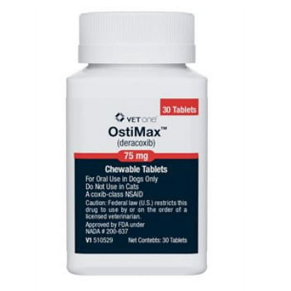 OstiMax (Deracoxib) Chewable Tablets for Dogs 75mg