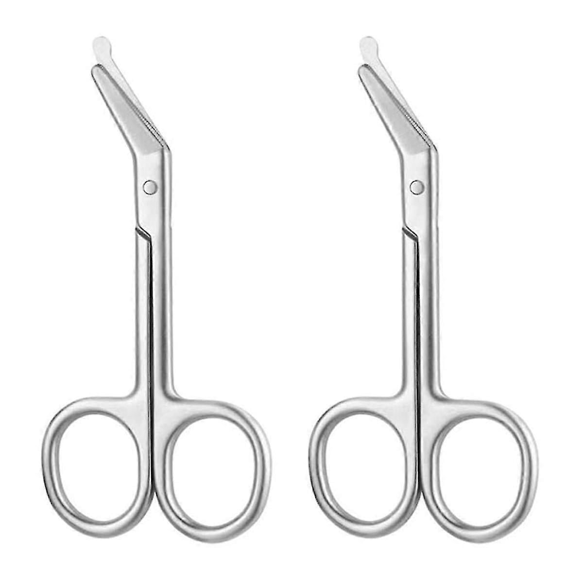 Ostomy Bag Scissor-Stoma Pouch Shear with Blunt Round Tip for Colostomy Ileostomy Care, Stainless Steel, 4.4Inch L, 2Pcs