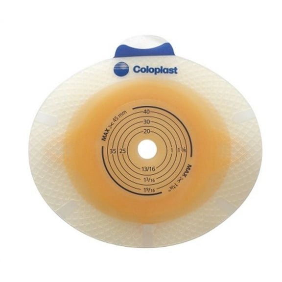 Ostomy Barrier SenSura Flex Xpro Extended Wear Double Layer Adhesive 2 Inch Flange Red Code Pre-Cut, 1-1/8 Inch Stoma