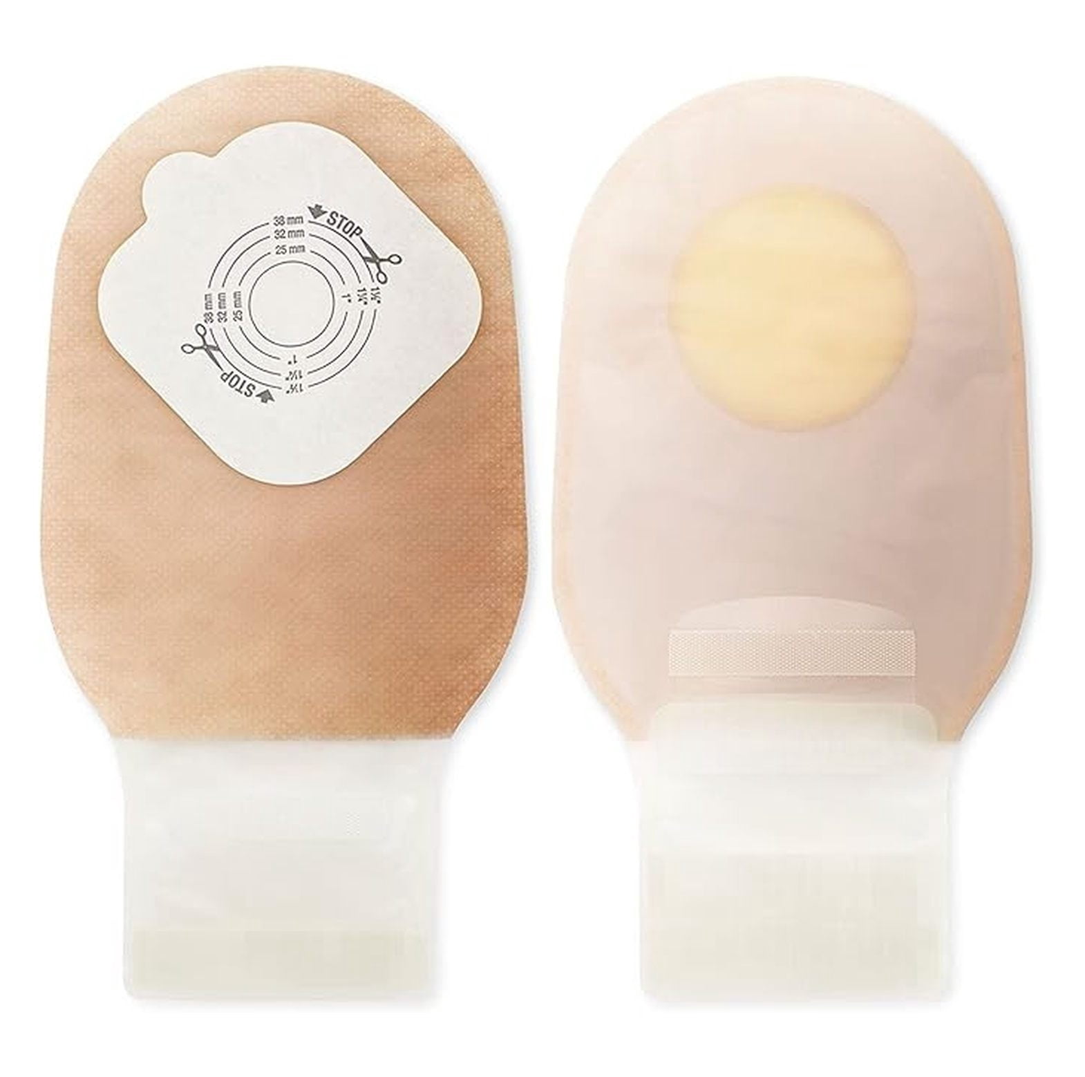 Ostomy Pouch One-Piece System 6-1/2 Inch - 38mm Stoma Drainable Trim to ...