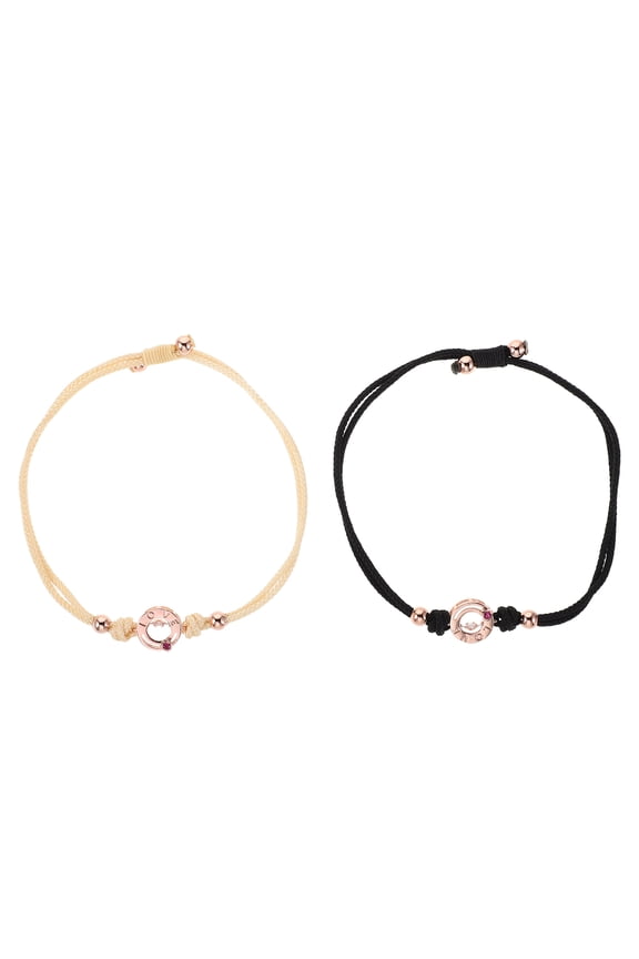 1 Pair Long Distance Relationship Matching Bracelet For Couples Vibration Sensing Touch Bracelets Adjustable Matching Wristbands For Boyfriend And Girlfriend