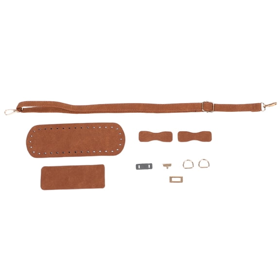 FOMIYES Handbag Craft Kit with Knitting Crochet Base Board and Shoulder Bag Accessories, Coffee Color, Complete Set for