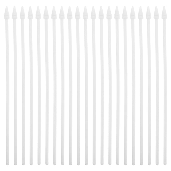 FOMIYES White Plastic Handheld Flag Poles, and Lightweight, 100 Pieces for Car Decorations and Craft Projects