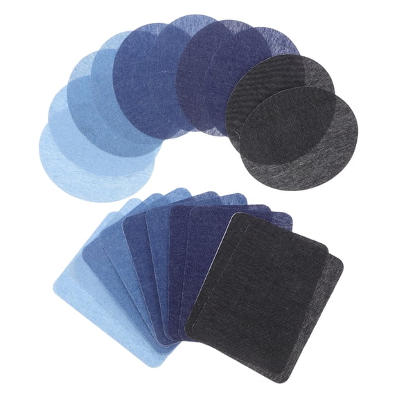 FOMIYES Assorted Color Iron-On Denim Patches Embroidered Appliques for Jeans Repair and Decoration
