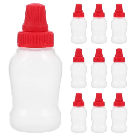 Raindrops Plastic Squeeze Bottles, Multi-Color, Portable Condiment Containers, Easy Squeeze Design, 24Pcs