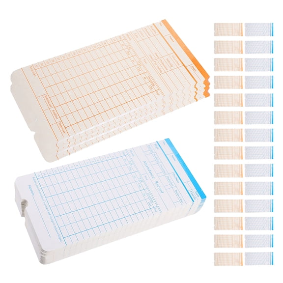 Raindrops 285Pcs Multi Color Timecards for Employees with Accurate Punch Positioning for Efficient Attendance