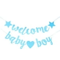 thumbnail image 1 of Ostracsh 2PCS Welcome Baby Boy Banners - Gender Reveal Decorations Glitter Baby Shower Banners Wall Backdrop Hanging Decorations, 1 of 6
